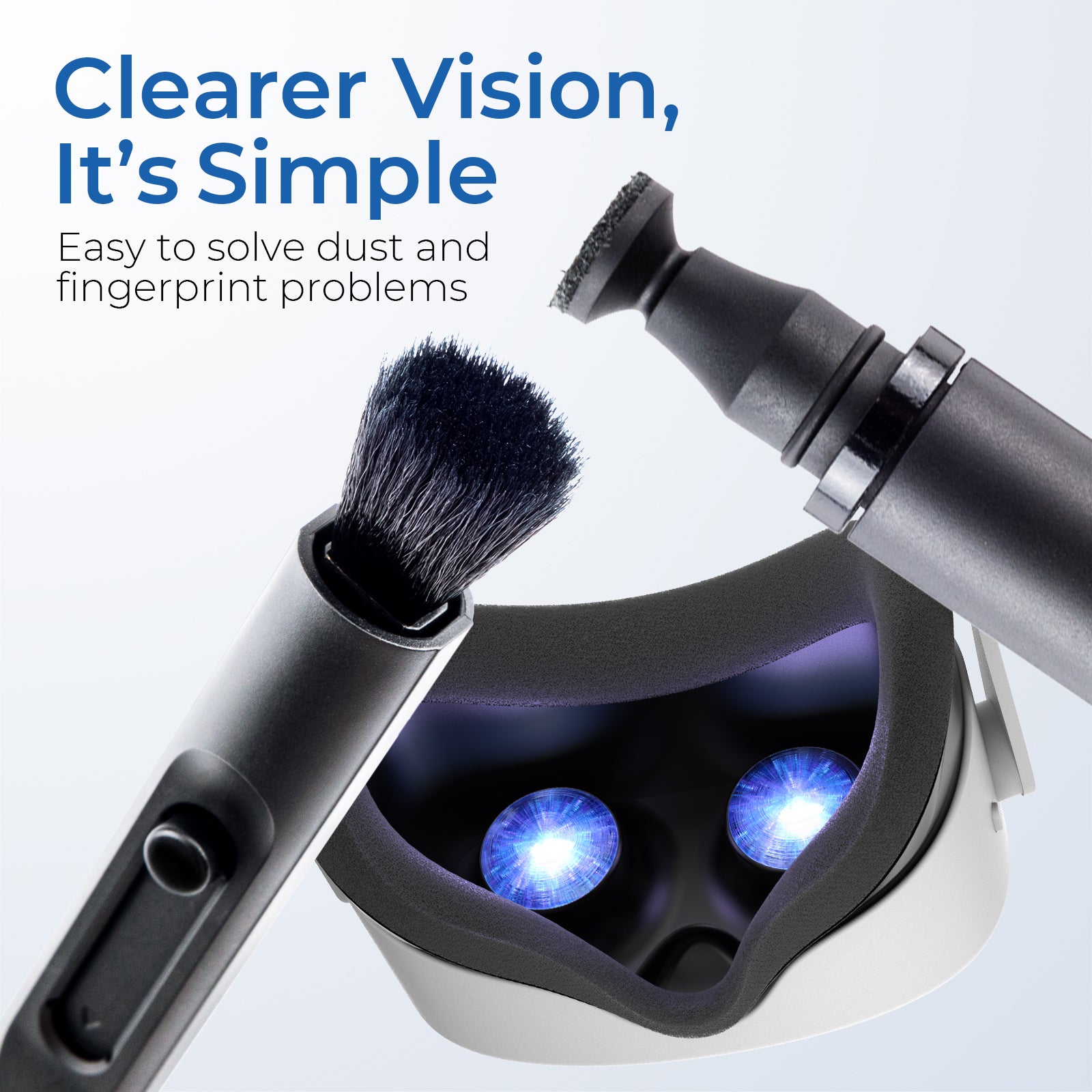 Lens Cleaning Pen Professional Lens with Soft Lens Brush, Compatible with VR Glasses Lens, Camera Lens, Optical Lens Dust and Fingerprint Cleaning