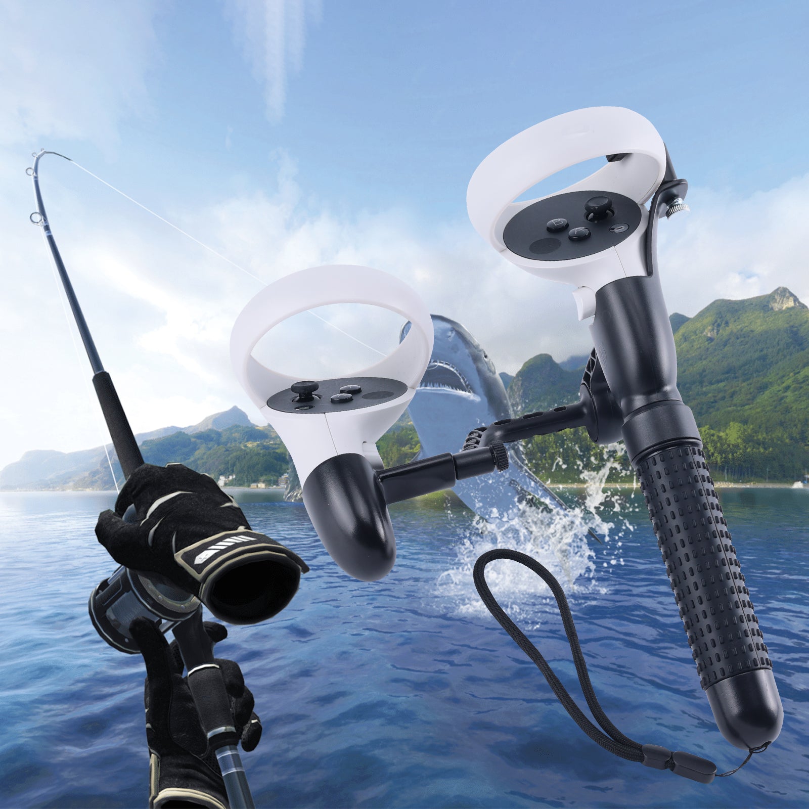 Real VR Fishing Games Accessories for Oculus Quest 2 Virtual Game VR accessories Fishing Rod