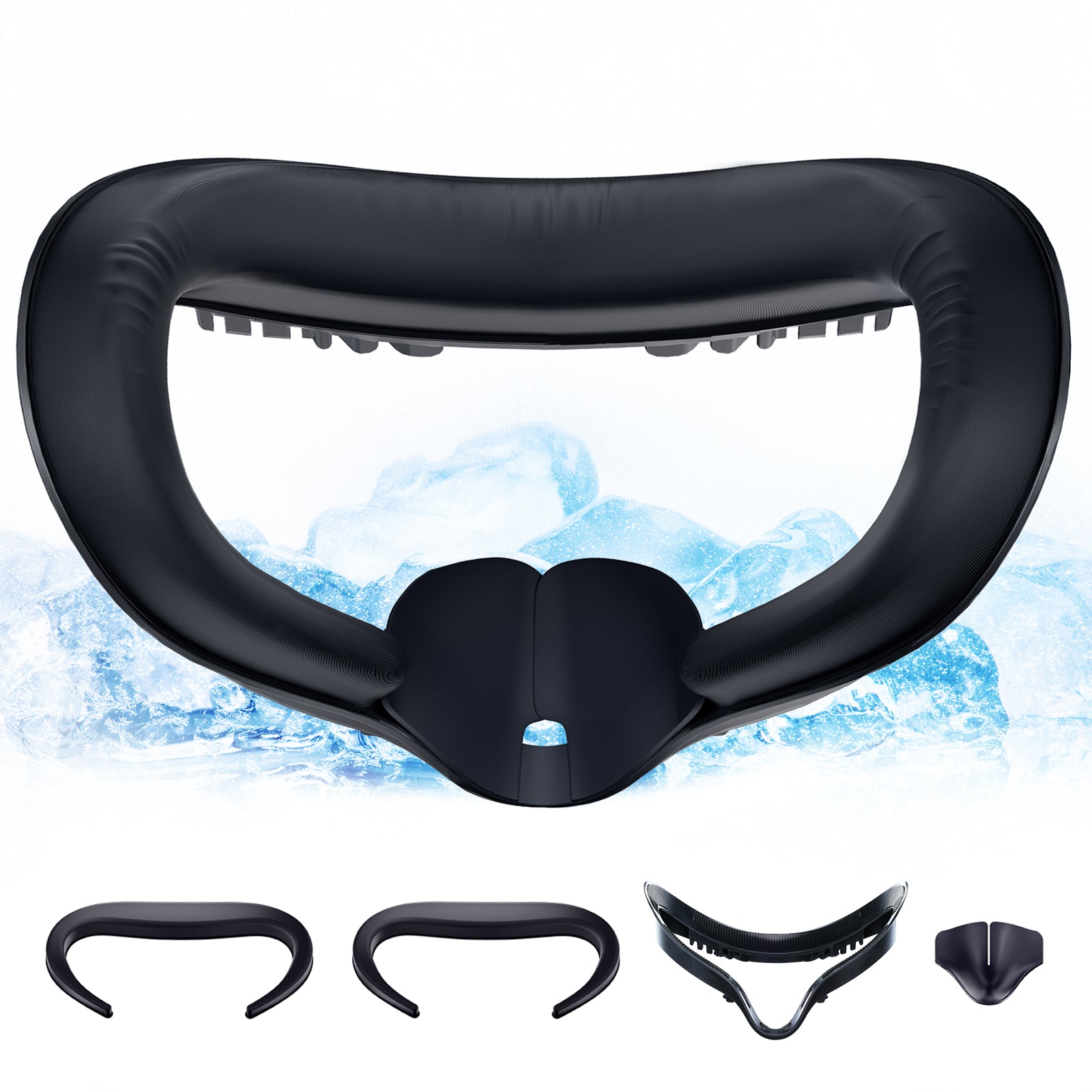 DESTEK Cooling Face Pad Compatible with Quest 2, Including Facial Interface and Removable Nose Guard