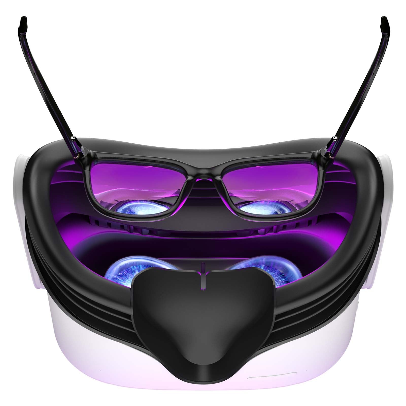 QG1 Glasses Face Pad Replacement Compatible with Quest 2, Upgraded Version for Glasser, VR Accessories, Waterproof Silicone Face Cushion/Cover & Facial Interface for Quest 2
