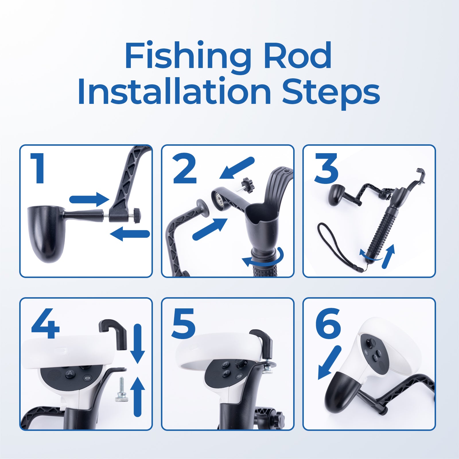 Real VR Fishing Games Accessories for Oculus Quest 2 Virtual Game VR accessories Fishing Rod