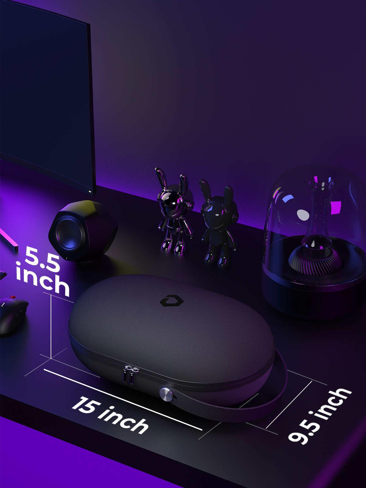 CC2 Carrying Case Compatible with Meta/Oculus Quest 3 and Touch Controllers, for Travel, Storage and Portable Protection