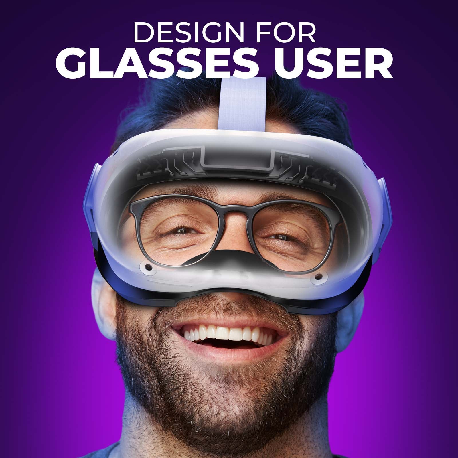QG1 Glasses Face Pad Replacement Compatible with Quest 2, Upgraded Version for Glasser, VR Accessories, Waterproof Silicone Face Cushion/Cover & Facial Interface for Quest 2