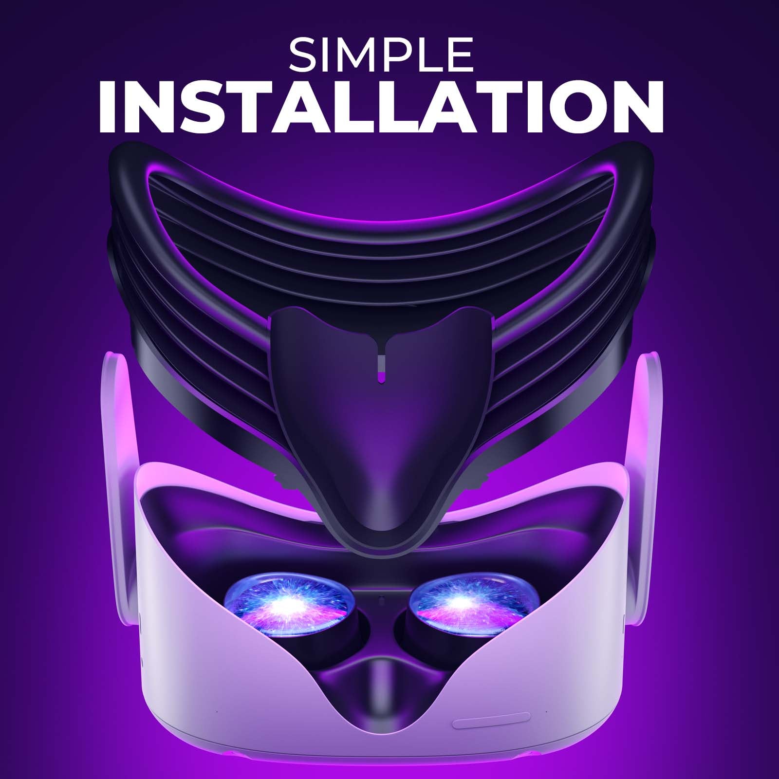 QG1 Glasses Face Pad Replacement Compatible with Quest 2, Upgraded Version for Glasser, VR Accessories, Waterproof Silicone Face Cushion/Cover & Facial Interface for Quest 2
