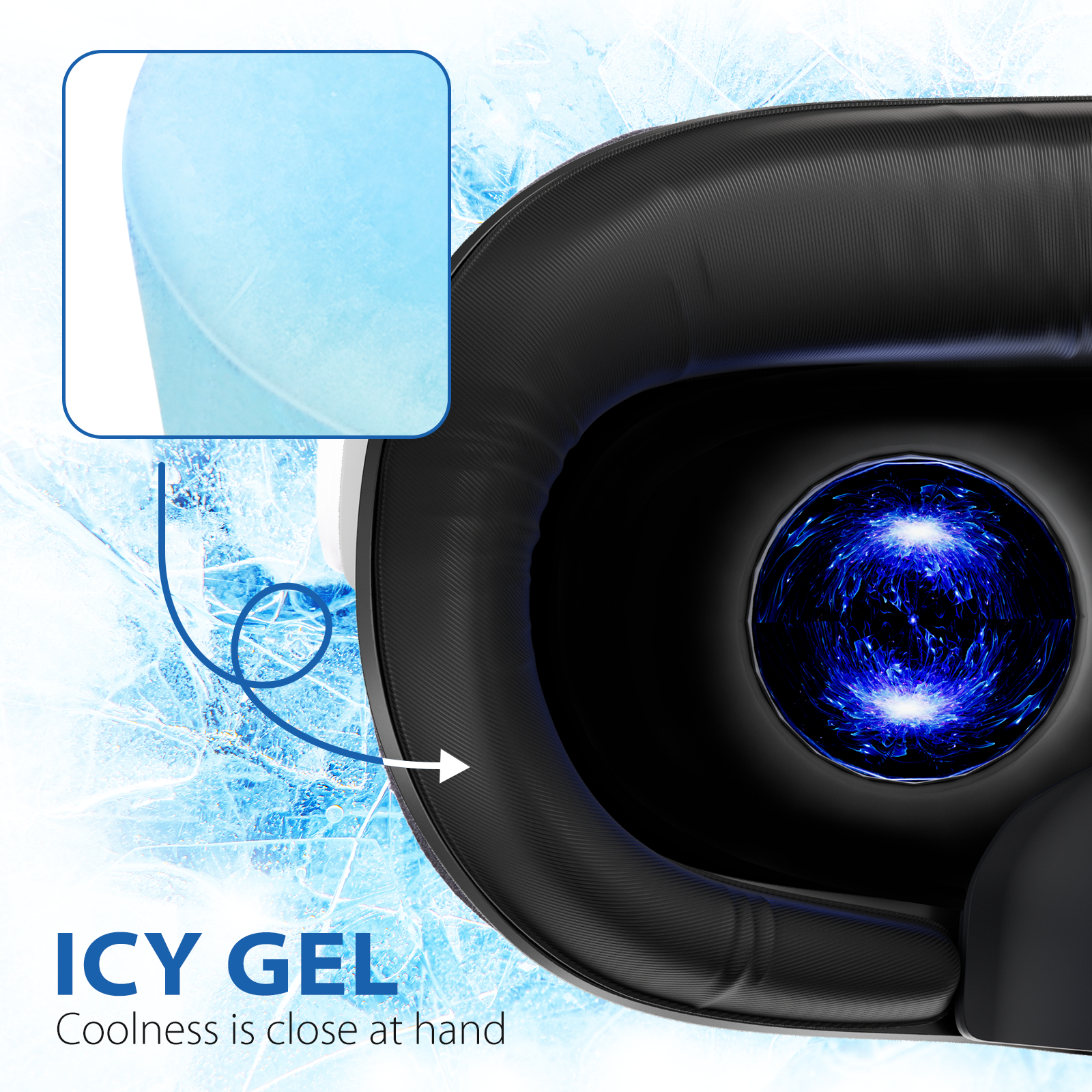 DESTEK Cooling Face Pad Compatible with Quest 2, Including Facial Interface and Removable Nose Guard