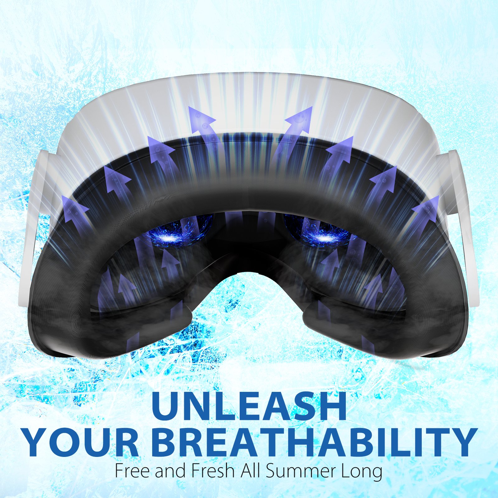 DESTEK Cooling Face Pad Compatible with Quest 2, Including Facial Interface and Removable Nose Guard