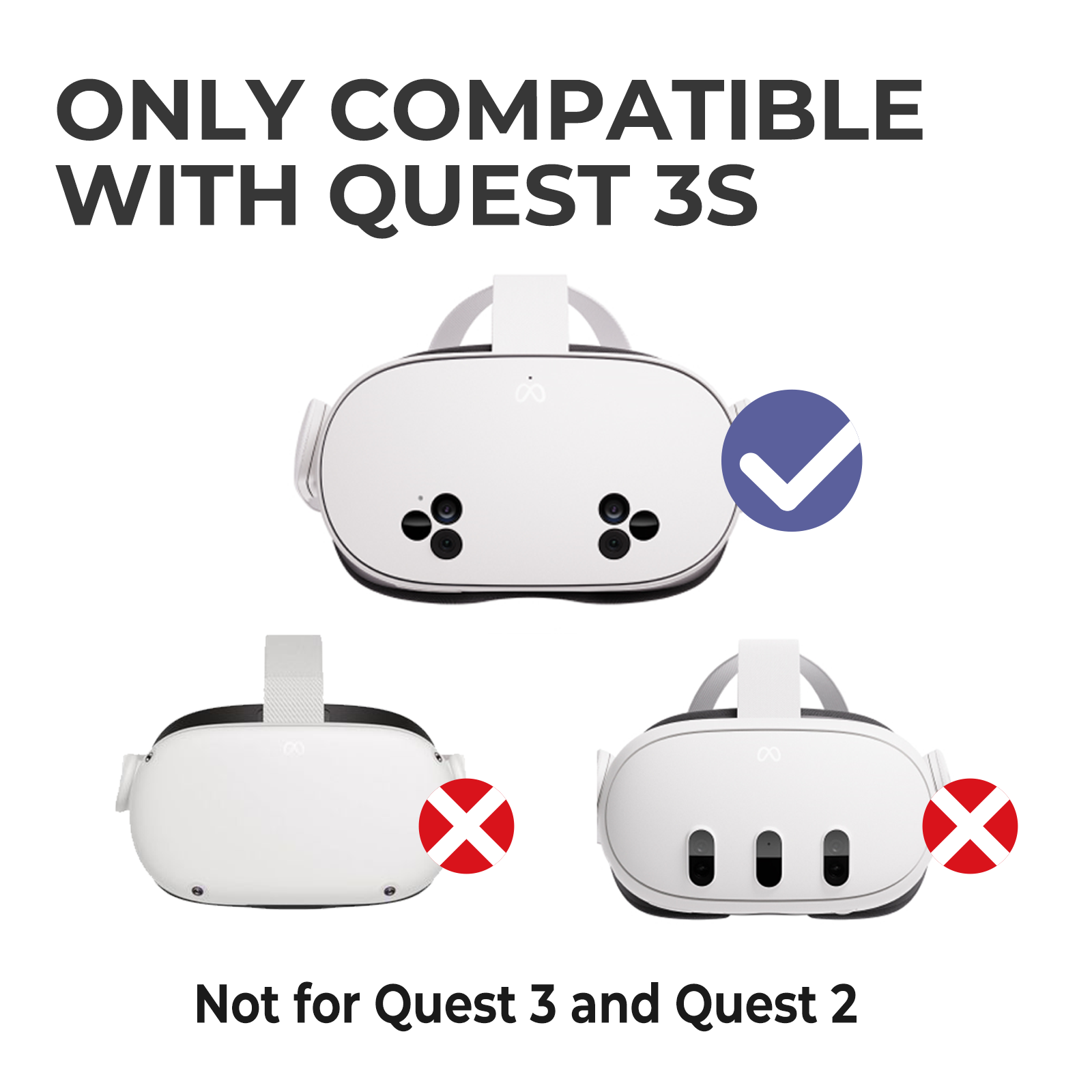 DESTEK Cooling Face Pad Facial Interface Compatible with Meta/Oculus Quest 3s, Includes Two Replacement Ice Silk and Cool Ice Gel Face Cushions,NOT Compatible with Meta Quest 3