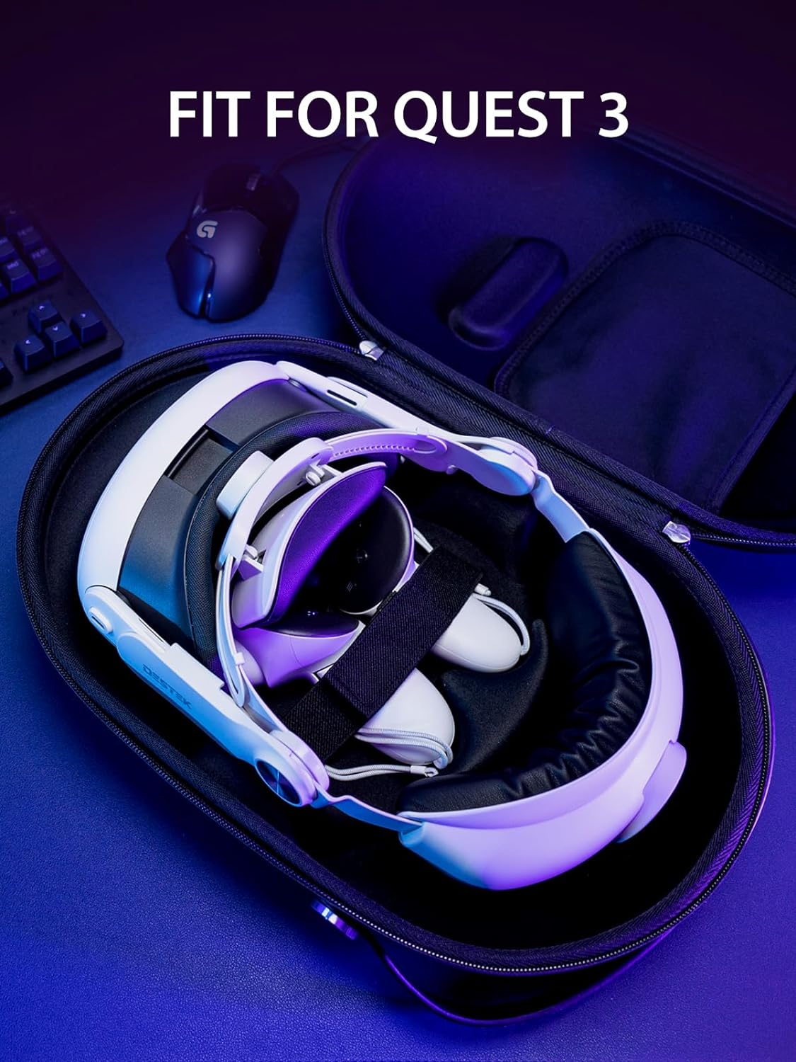 CC2 Carrying Case Compatible with Meta/Oculus Quest 3 and Touch Controllers, for Travel, Storage and Portable Protection