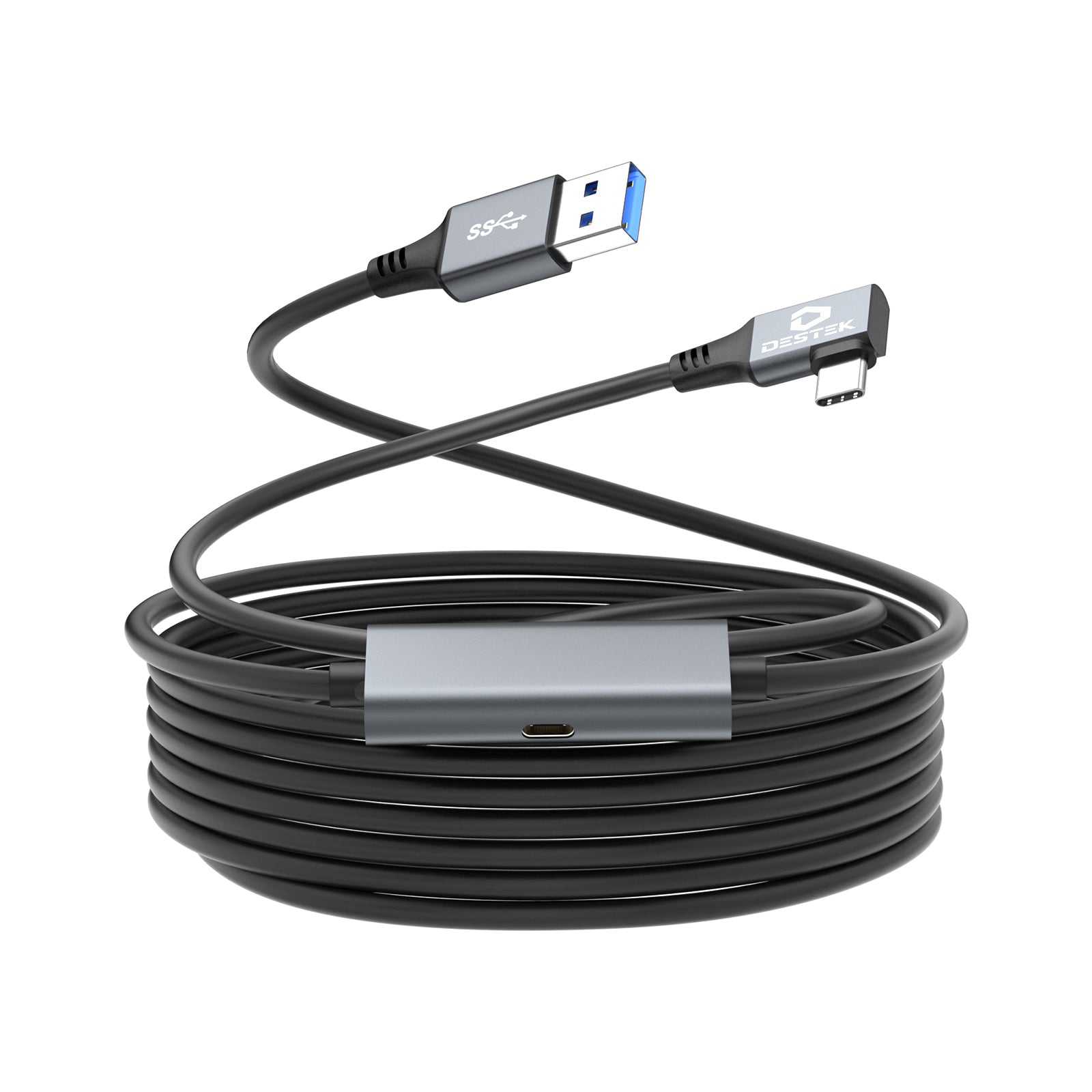 Link Cable 23 FT Compatible with Meta/Oculus Quest 2 Accessories and PC/Steam VR,with Separate Charging Port & High Speed PC Data Transfer,USB 3.0 Type A to C Cable for VR Headset and Gaming PC