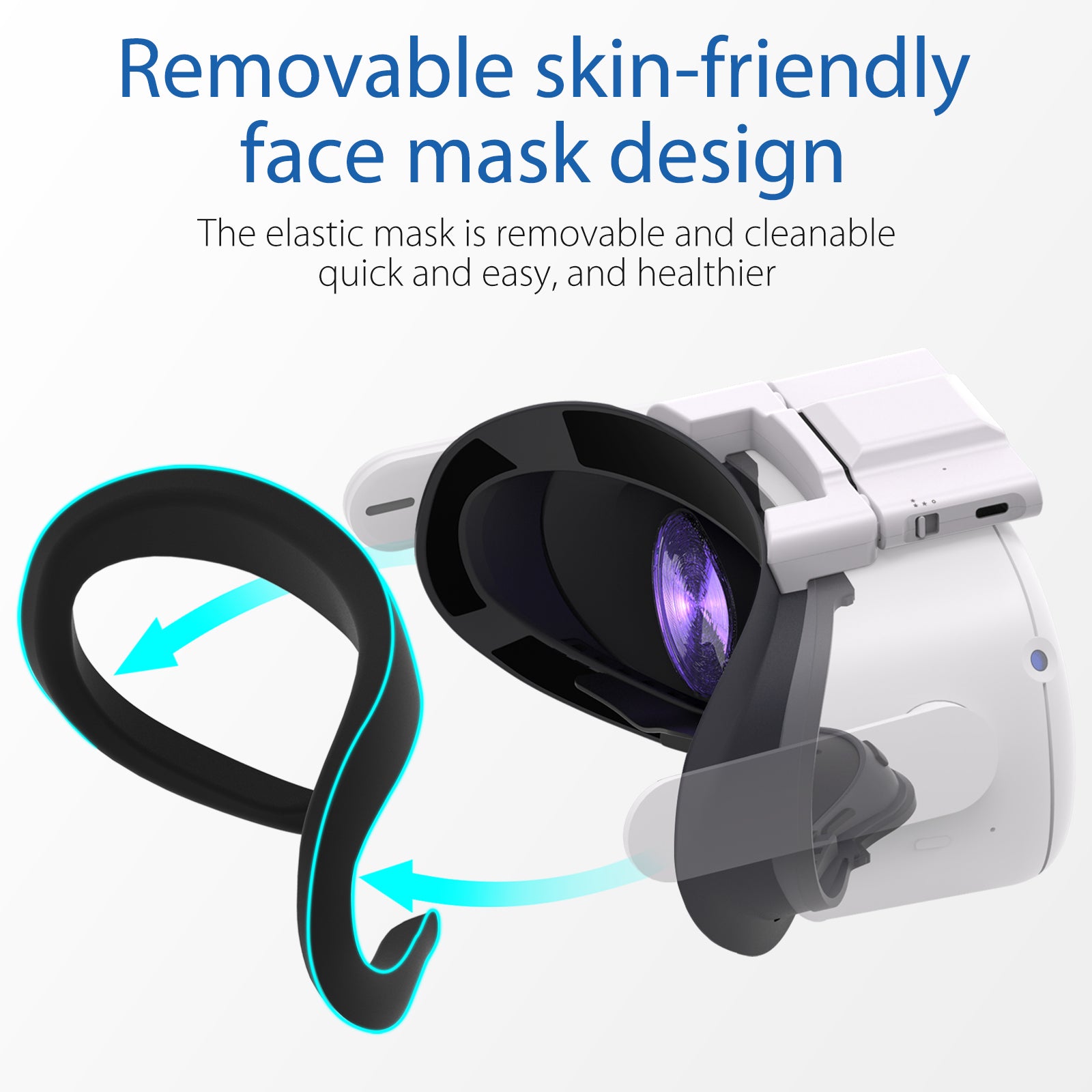 VR Magnetic Cooling Fan Compatible with Oculus/Meta Quest 2 Accessories Air Circulation Cooling Mask Q2 VR Magnetic Suction Mist Fan