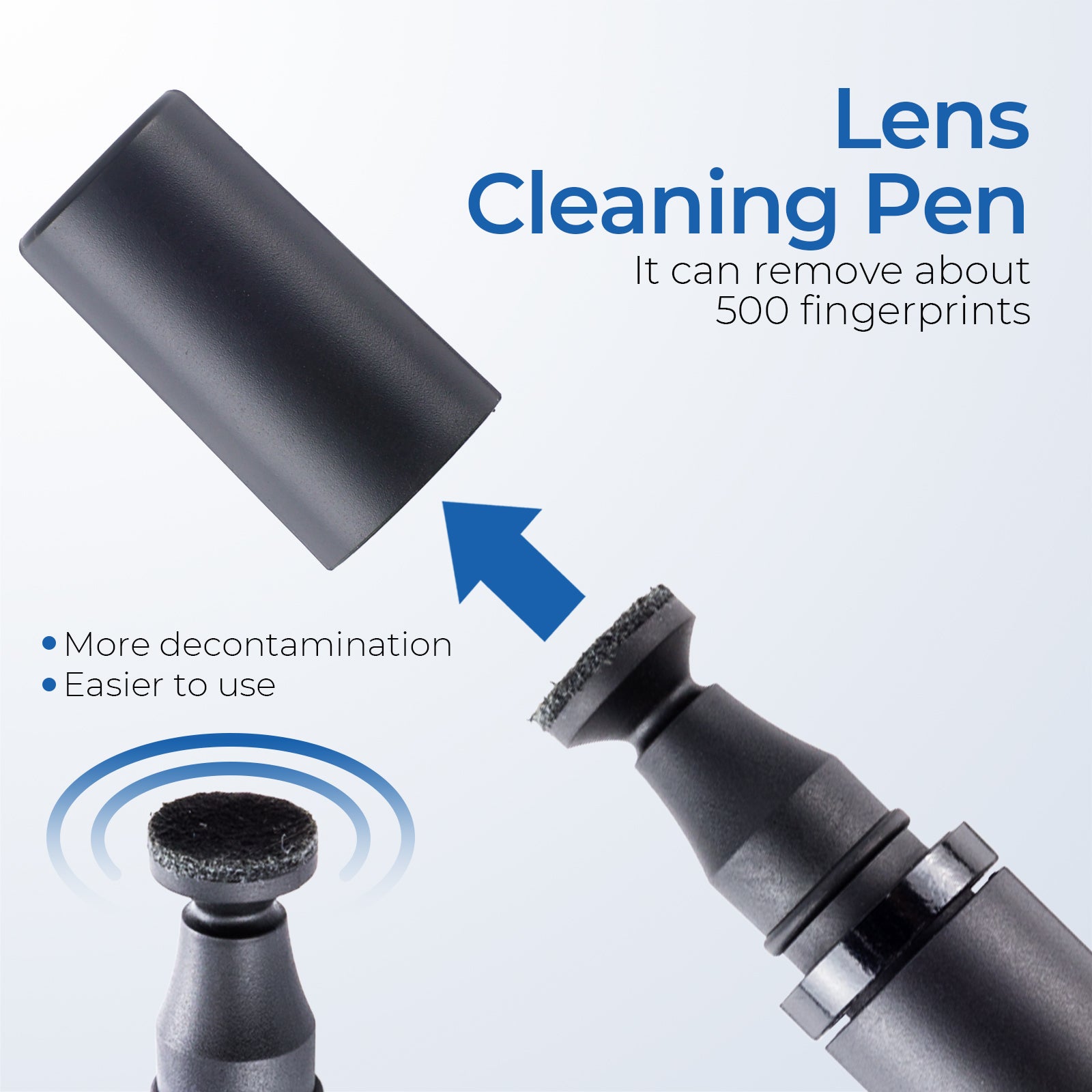 Lens Cleaning Pen Professional Lens with Soft Lens Brush, Compatible with VR Glasses Lens, Camera Lens, Optical Lens Dust and Fingerprint Cleaning