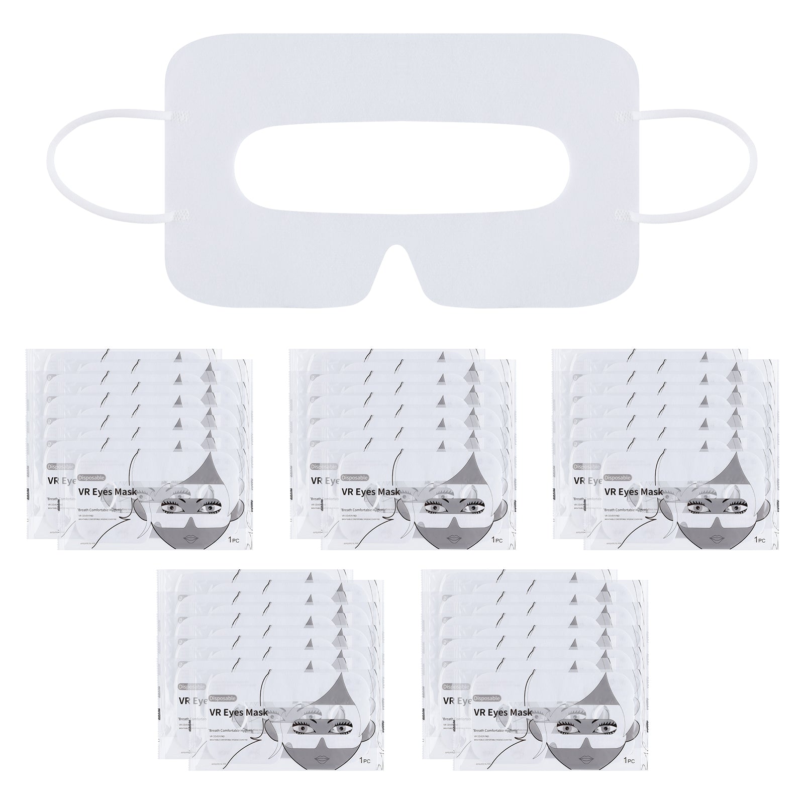 VR Face Cover White Disposable Sanitary VR Mask Pads Covers--10PCS IW