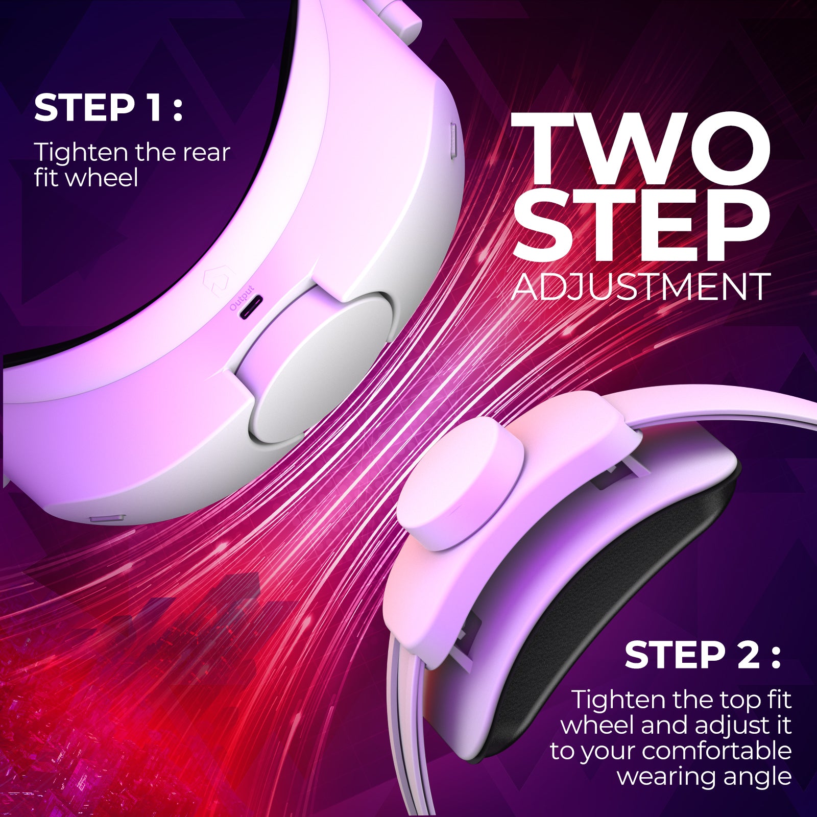 QH2 Face Pressure-Free 7000mAh Battery Pack Headphones Head Strap for Meta / Oculus Quest 2