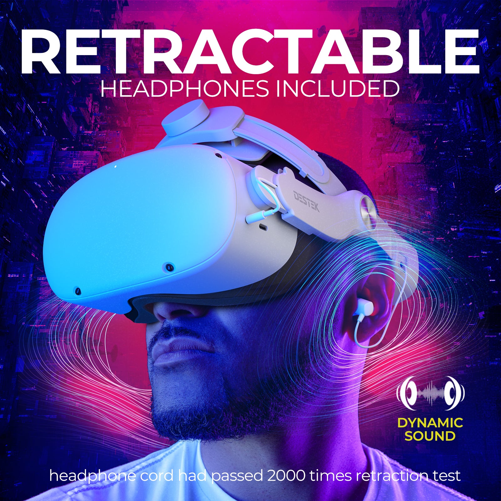 QH1 Face Pressure-Free Headphones Head Strap for Meta / Oculus Quest 2