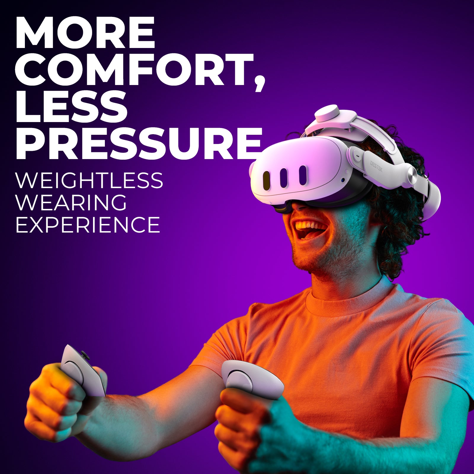 QH3 Pressure-Free Head Strap: Enhance Comfort with Added Top-Fit Adjustment - Compatible with Oculus/Meta Quest 3; Balances Weight at 3 Angles