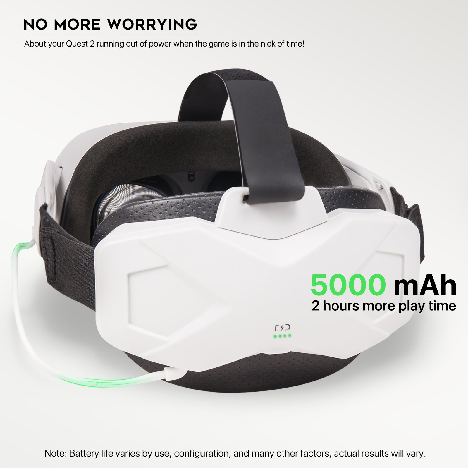 Elite Strap with 5000mAh Battery for Meta/Oculus Quest 2, Extend Your  Playtime 2 Hours