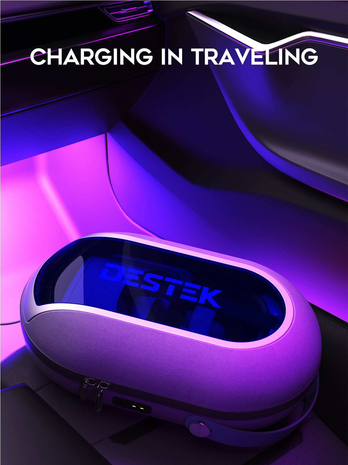DESTEK Fast Charging Carrying Case for Oculus Quest 2, Best Travel Case Offers Perfect Protection | Large Space Compatible Elite Strap with Battery