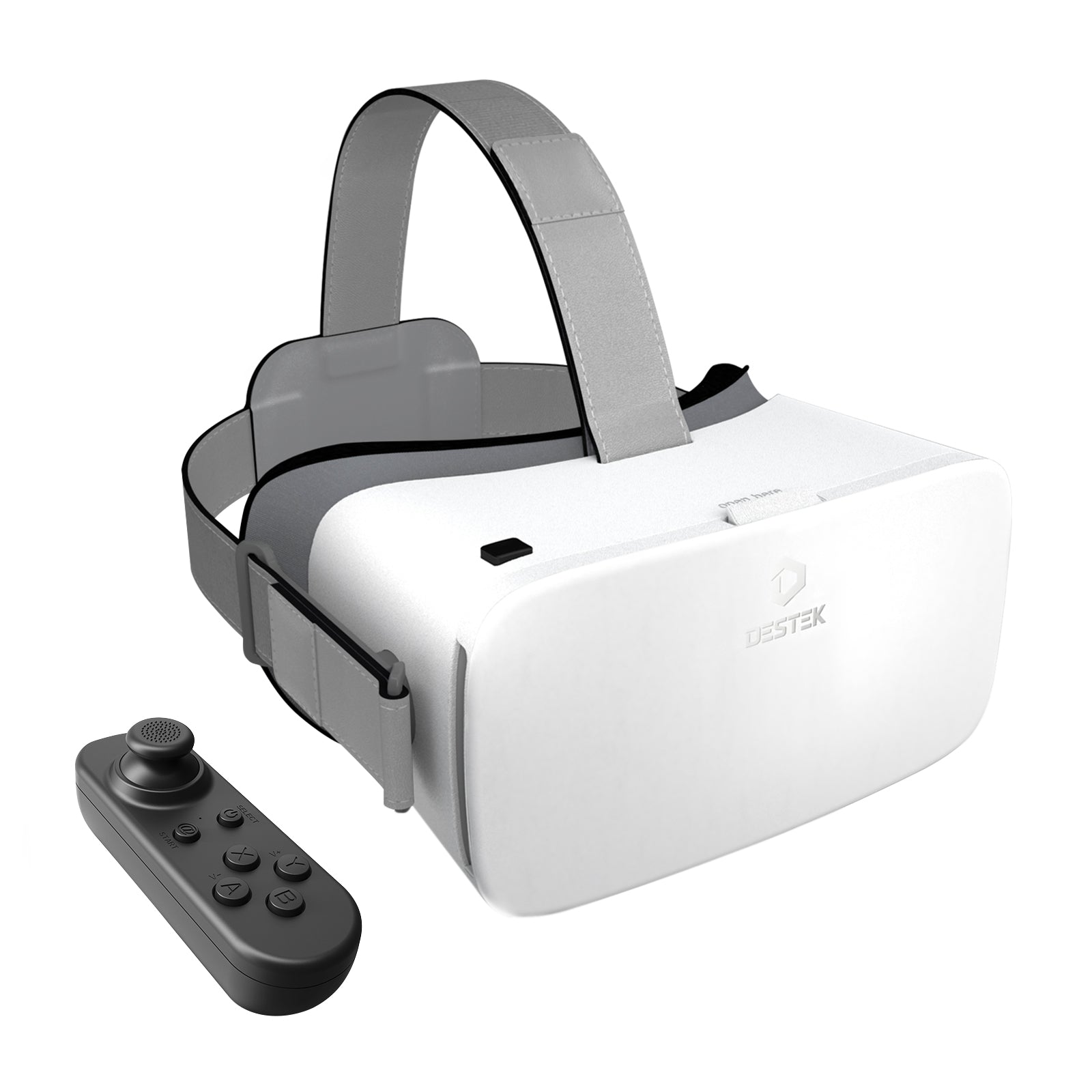 DESTEK V5 VR Headset with Bluetooth Controller White version - DESTEK